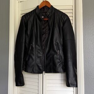 Black Faux Leather Jacket